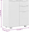 vidaXL - Dressoir - 71x35x80 - cm - spaanplaat - hoogglans - wit