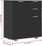 vidaXL - Dressoir - 71x35x80 - cm - spaanplaat - hoogglans - zwart