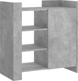 vidaXL - Dressoir - 73,5x35x75 - cm - bewerkt - hout - betongrijs