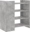 vidaXL - Dressoir - 73,5x35x75 - cm - bewerkt - hout - betongrijs
