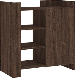 vidaXL - Dressoir - 73,5x35x75 - cm - bewerkt - hout - bruin - eikenkleur