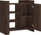 vidaXL - Dressoir - 73,5x35x75 - cm - bewerkt - hout - bruin - eikenkleur