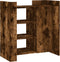 vidaXL - Dressoir - 73,5x35x75 - cm - bewerkt - hout - gerookt - eikenkleurig