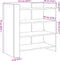 vidaXL - Dressoir - 73,5x35x75 - cm - bewerkt - hout - gerookt - eikenkleurig