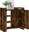 vidaXL - Dressoir - 73,5x35x75 - cm - bewerkt - hout - gerookt - eikenkleurig