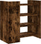 vidaXL - Dressoir - 73,5x35x75 - cm - bewerkt - hout - gerookt - eikenkleurig