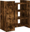 vidaXL - Dressoir - 73,5x35x75 - cm - bewerkt - hout - gerookt - eikenkleurig