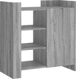 vidaXL - Dressoir - 73,5x35x75 - cm - bewerkt - hout - grijs - sonoma - eikenkleurig