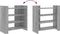 vidaXL - Dressoir - 73,5x35x75 - cm - bewerkt - hout - grijs - sonoma - eikenkleurig