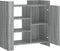 vidaXL - Dressoir - 73,5x35x75 - cm - bewerkt - hout - grijs - sonoma - eikenkleurig