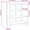 vidaXL - Dressoir - 73,5x35x75 - cm - bewerkt - hout - grijs - sonoma - eikenkleurig