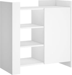 vidaXL - Dressoir - 73,5x35x75 - cm - bewerkt - hout - wit