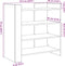 vidaXL - Dressoir - 73,5x35x75 - cm - bewerkt - hout - wit