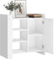 vidaXL - Dressoir - 73,5x35x75 - cm - bewerkt - hout - wit