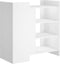 vidaXL - Dressoir - 73,5x35x75 - cm - bewerkt - hout - wit