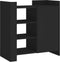 vidaXL - Dressoir - 73,5x35x75 - cm - bewerkt - hout - zwart
