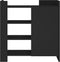 vidaXL - Dressoir - 73,5x35x75 - cm - bewerkt - hout - zwart