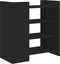 vidaXL - Dressoir - 73,5x35x75 - cm - bewerkt - hout - zwart