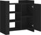 vidaXL - Dressoir - 73,5x35x75 - cm - bewerkt - hout - zwart