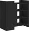 vidaXL - Dressoir - 73,5x35x75 - cm - bewerkt - hout - zwart