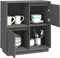 vidaXL - Dressoir - 74x35x80 - cm - massief - grenenhout - grijs