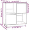 vidaXL - Dressoir - 74x35x80 - cm - massief - grenenhout - grijs