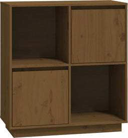 vidaXL - Dressoir - 74x35x80 - cm - massief - grenenhout - honingbruin
