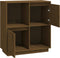 vidaXL - Dressoir - 74x35x80 - cm - massief - grenenhout - honingbruin