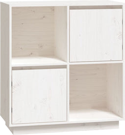vidaXL - Dressoir - 74x35x80 - cm - massief - grenenhout - wit