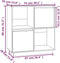 vidaXL - Dressoir - 74x35x80 - cm - massief - grenenhout - wit