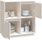 vidaXL - Dressoir - 74x35x80 - cm - massief - grenenhout - wit