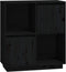 vidaXL - Dressoir - 74x35x80 - cm - massief - grenenhout - zwart