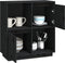 vidaXL - Dressoir - 74x35x80 - cm - massief - grenenhout - zwart