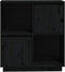 vidaXL - Dressoir - 74x35x80 - cm - massief - grenenhout - zwart