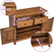 vidaXL - Dressoir - 75x30x65 - cm - massief - mahoniehout