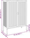 vidaXL - Dressoir - 75x35x105 - cm - glas - en - staal - zwart