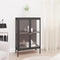 vidaXL - Dressoir - 75x35x105 - cm - staal - en - glas - antracietkleurig