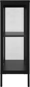 vidaXL - Dressoir - 75x35x105 - cm - staal - en - glas - zwart