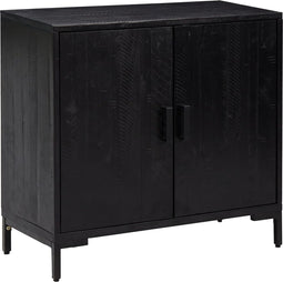 vidaXL - Dressoir - 75x35x70 - cm - massief - grenenhout - zwart