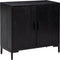 vidaXL - Dressoir - 75x35x70 - cm - massief - grenenhout - zwart