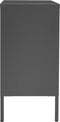 vidaXL - Dressoir - 75x35x70 - cm - staal - en - gehard - glas - antracietkleurig