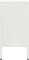 vidaXL - Dressoir - 75x35x70 - cm - staal - en - gehard - glas - wit