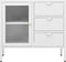 vidaXL - Dressoir - 75x35x70 - cm - staal - en - gehard - glas - wit