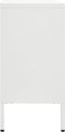 vidaXL - Dressoir - 75x35x70 - cm - staal - en - gehard - glas - wit
