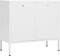 vidaXL - Dressoir - 75x35x70 - cm - staal - en - gehard - glas - wit