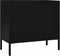 vidaXL - Dressoir - 75x35x70 - cm - staal - en - gehard - glas - zwart