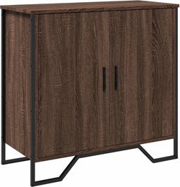 vidaXL - Dressoir - 78x35,5x74,5 - cm - bewerkt - hout - bruin - eikenkleur