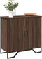 vidaXL - Dressoir - 78x35,5x74,5 - cm - bewerkt - hout - bruin - eikenkleur