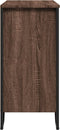 vidaXL - Dressoir - 78x35,5x74,5 - cm - bewerkt - hout - bruin - eikenkleur
