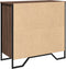 vidaXL - Dressoir - 78x35,5x74,5 - cm - bewerkt - hout - bruin - eikenkleur